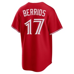 Jose Berrios Youth Toronto Blue Jays Red Replica Canada Day Jersey
