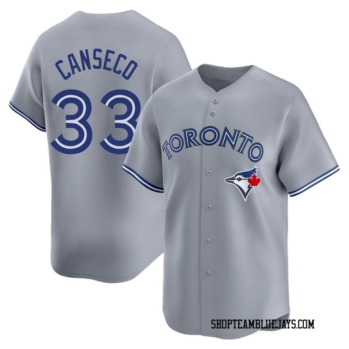 Jose Canseco Men's Toronto Blue Jays Gray Limited Away Jersey
