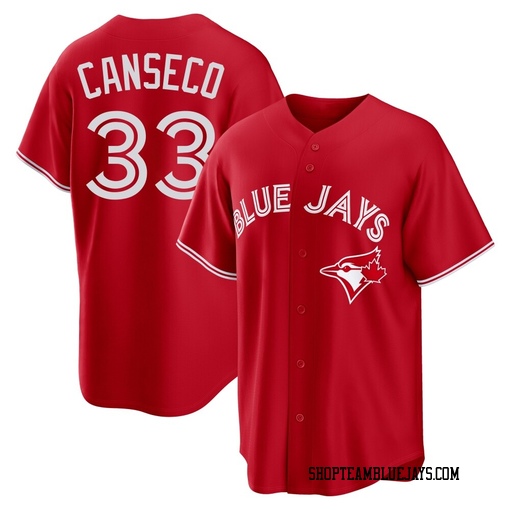 Jose Canseco Men's Toronto Blue Jays Red Replica Canada Day Jersey