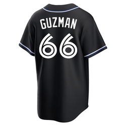 Juan Guzman Men's Toronto Blue Jays Black Replica Fashion Out Jersey