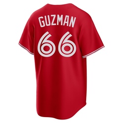 Juan Guzman Men's Toronto Blue Jays Red Replica Canada Day Jersey