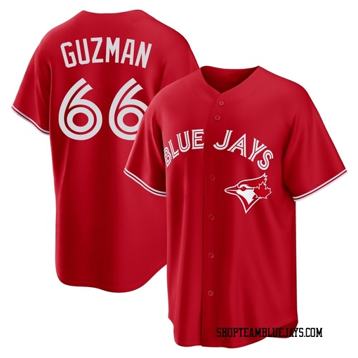 Juan Guzman Men's Toronto Blue Jays Red Replica Canada Day Jersey