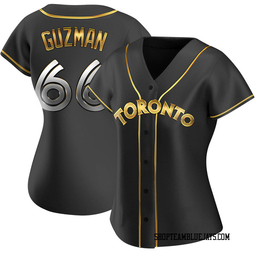 Juan Guzman Women's Toronto Blue Jays Black Golden Replica Alternate Jersey