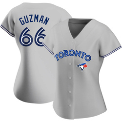Juan Guzman Women's Toronto Blue Jays Gray Replica Road Jersey