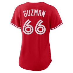 Juan Guzman Women's Toronto Blue Jays Red Replica Canada Day Jersey