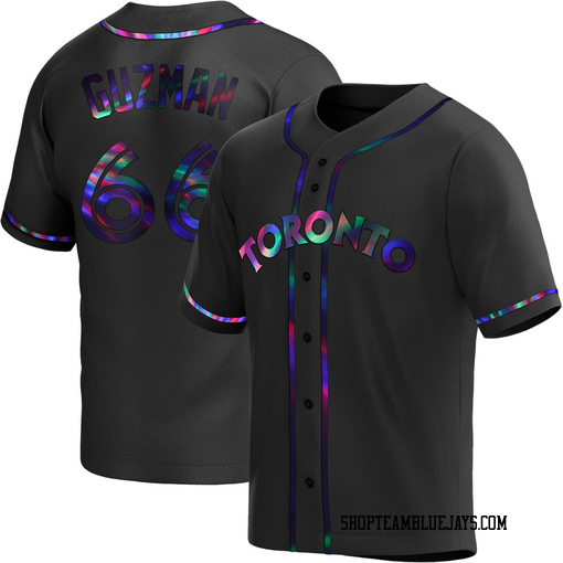 Juan Guzman Youth Toronto Blue Jays Black Holographic Replica Alternate Jersey