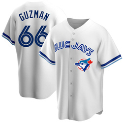 Juan Guzman Youth Toronto Blue Jays White Replica Home Cooperstown Collection Jersey