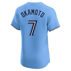 Kazuma Okamoto Men's Toronto Blue Jays Blue Elite Powder Alternate Jersey