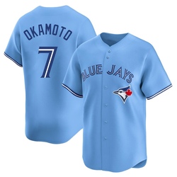 Kazuma Okamoto Men's Toronto Blue Jays Blue Limited Powder Alternate Jersey