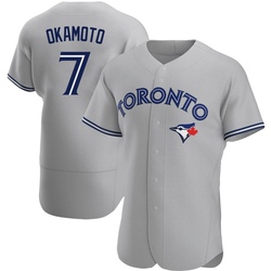 Kazuma Okamoto Men's Toronto Blue Jays Gray Authentic Road Jersey