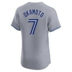 Kazuma Okamoto Men's Toronto Blue Jays Gray Elite Road Jersey