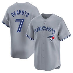 Kazuma Okamoto Men's Toronto Blue Jays Gray Limited Away Jersey