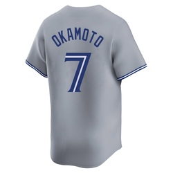 Kazuma Okamoto Men's Toronto Blue Jays Gray Limited Away Jersey