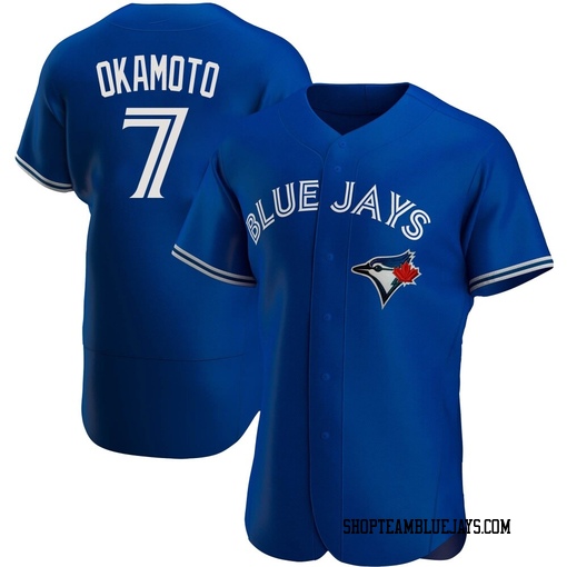 Kazuma Okamoto Men's Toronto Blue Jays Royal Authentic Alternate Jersey