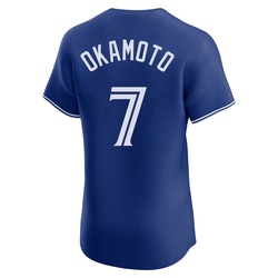 Kazuma Okamoto Men's Toronto Blue Jays Royal Elite Alternate Jersey