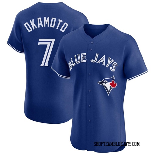 Kazuma Okamoto Men's Toronto Blue Jays Royal Elite Alternate Jersey