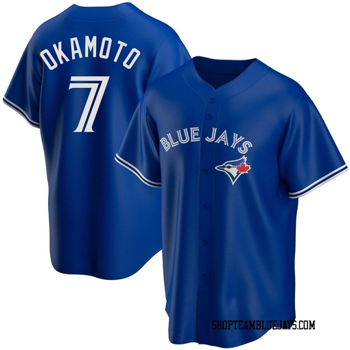 Kazuma Okamoto Men's Toronto Blue Jays Royal Replica Alternate Jersey