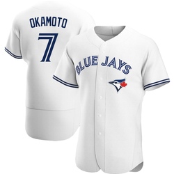 Kazuma Okamoto Men's Toronto Blue Jays White Authentic Home Jersey