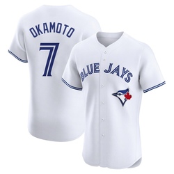 Kazuma Okamoto Men's Toronto Blue Jays White Elite Home Jersey