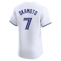 Kazuma Okamoto Men's Toronto Blue Jays White Elite Home Jersey