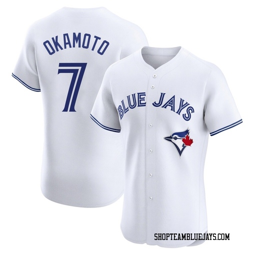 Kazuma Okamoto Men's Toronto Blue Jays White Elite Home Jersey