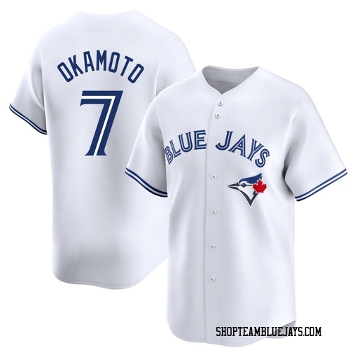 Kazuma Okamoto Men's Toronto Blue Jays White Limited Home Jersey