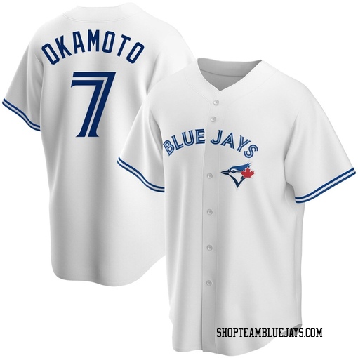 Kazuma Okamoto Men's Toronto Blue Jays White Replica Home Jersey