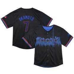 Kazuma Okamoto Toddler Toronto Blue Jays Black Limited 2024 City Connect Jersey