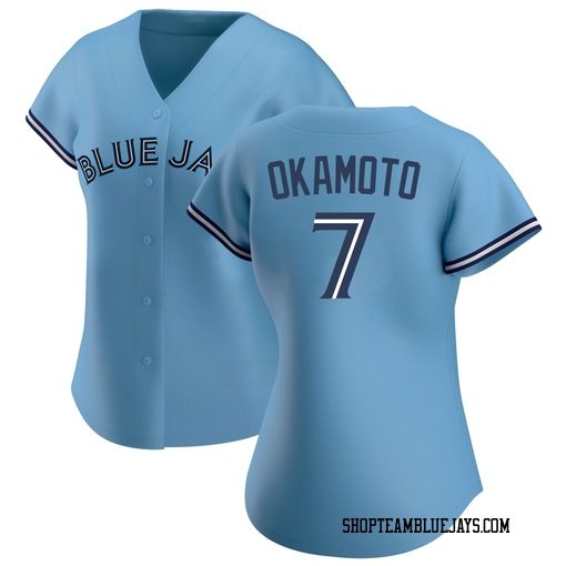 Kazuma Okamoto Women's Toronto Blue Jays Blue Authentic Jersey