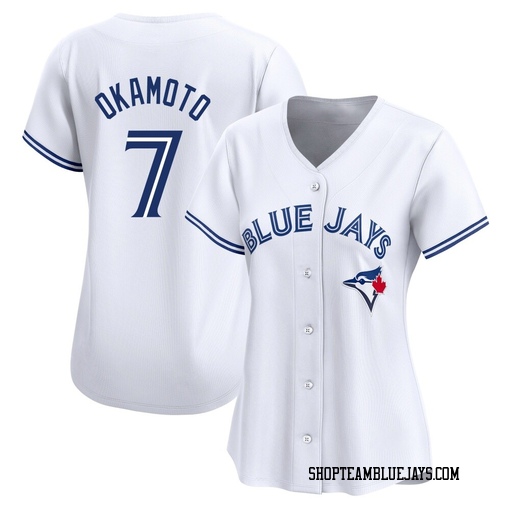 Kazuma Okamoto Women's Toronto Blue Jays White Limited Home Jersey