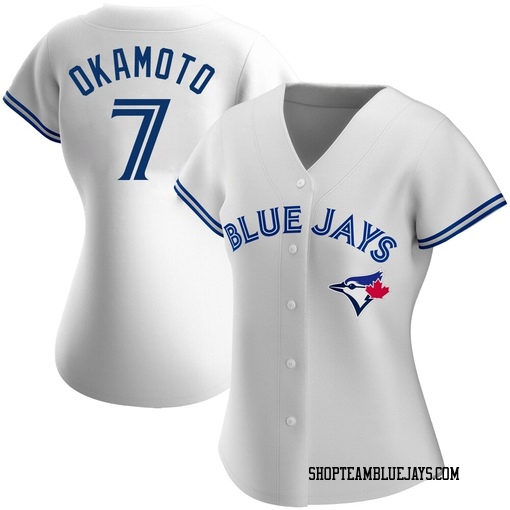 Kazuma Okamoto Women's Toronto Blue Jays White Replica Home Jersey