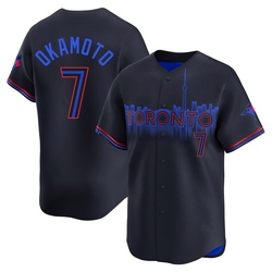 Kazuma Okamoto Youth Toronto Blue Jays Black Limited 2024 City Connect Jersey