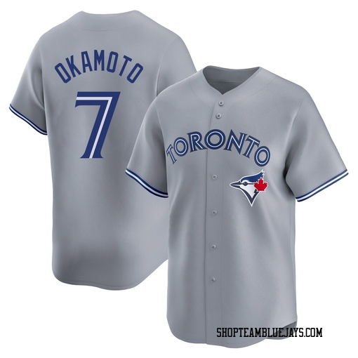 Kazuma Okamoto Youth Toronto Blue Jays Gray Limited Away Jersey