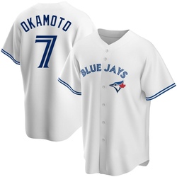 Kazuma Okamoto Youth Toronto Blue Jays White Replica Home Jersey