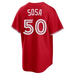 Lenyn Sosa Men's Toronto Blue Jays Red Replica Canada Day Jersey