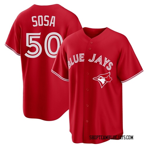 Lenyn Sosa Men's Toronto Blue Jays Red Replica Canada Day Jersey