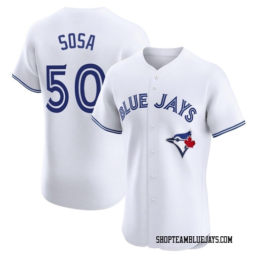 Lenyn Sosa Men's Toronto Blue Jays White Elite Home Jersey