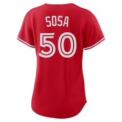 Lenyn Sosa Women's Toronto Blue Jays Red Replica Canada Day Jersey