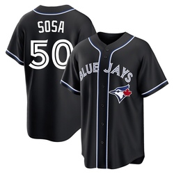 Lenyn Sosa Youth Toronto Blue Jays Black Replica Fashion Out Jersey