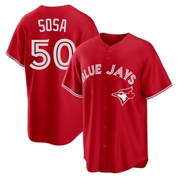 Lenyn Sosa Youth Toronto Blue Jays Red Replica Canada Day Jersey