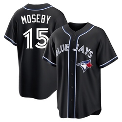 Lloyd Moseby Men's Toronto Blue Jays Black Replica Fashion Out Jersey