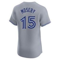 Lloyd Moseby Men's Toronto Blue Jays Gray Elite Road Jersey