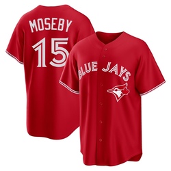 Lloyd Moseby Men's Toronto Blue Jays Red Replica Canada Day Jersey