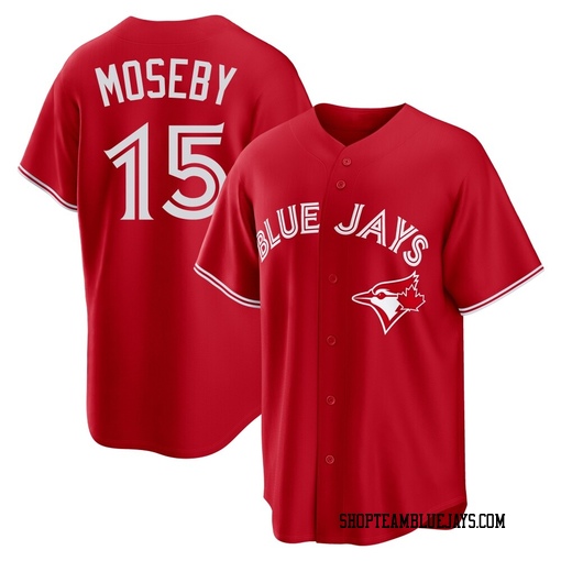 Lloyd Moseby Men's Toronto Blue Jays Red Replica Canada Day Jersey