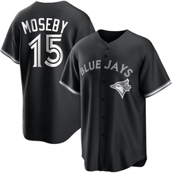 Lloyd Moseby Men's Toronto Blue Jays White Replica Black/ Jersey
