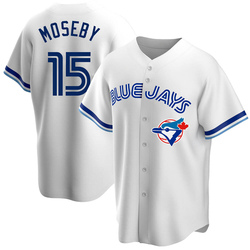 Lloyd Moseby Men's Toronto Blue Jays White Replica Home Cooperstown Collection Jersey
