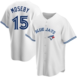 Lloyd Moseby Men's Toronto Blue Jays White Replica Home Jersey