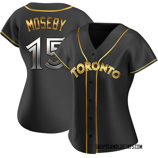 Lloyd Moseby Women's Toronto Blue Jays Black Golden Replica Alternate Jersey