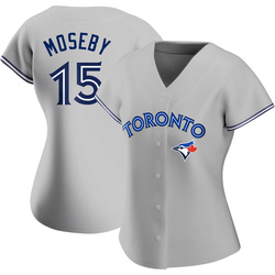 Lloyd Moseby Women's Toronto Blue Jays Gray Authentic Road Jersey