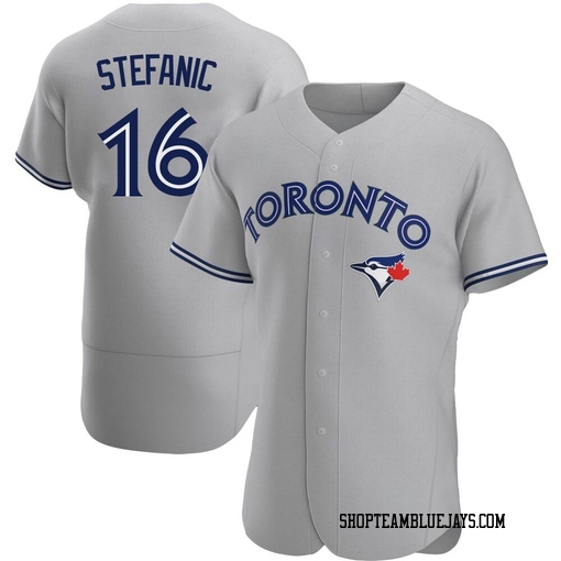 Michael Stefanic Men's Toronto Blue Jays Gray Authentic Road Jersey